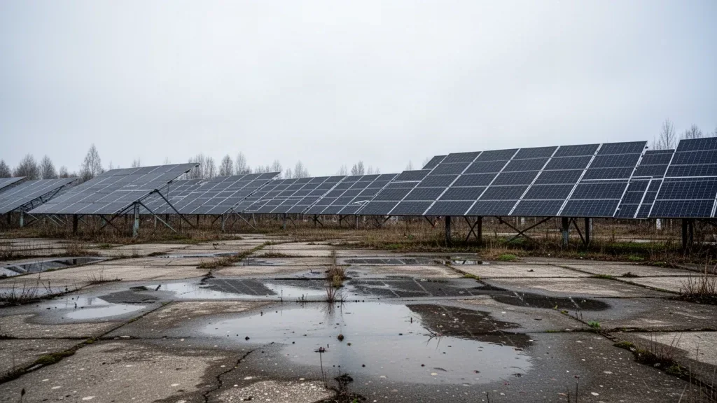 Сонячні панелі біля Нового безпечного конфайнмента Чорнобильської АЕС