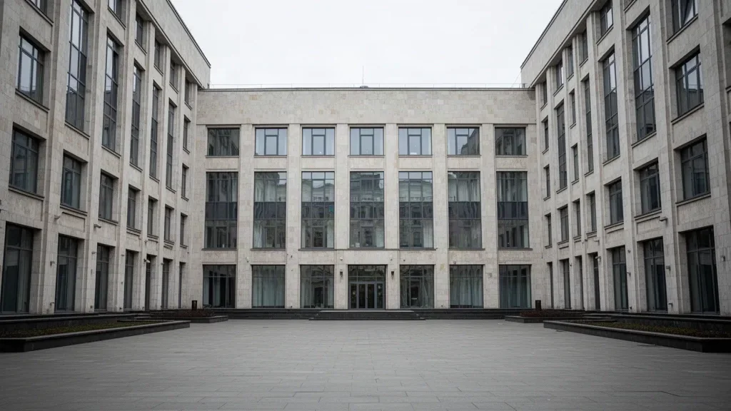 Символічна будівля антикорупційного органу та документи розслідування